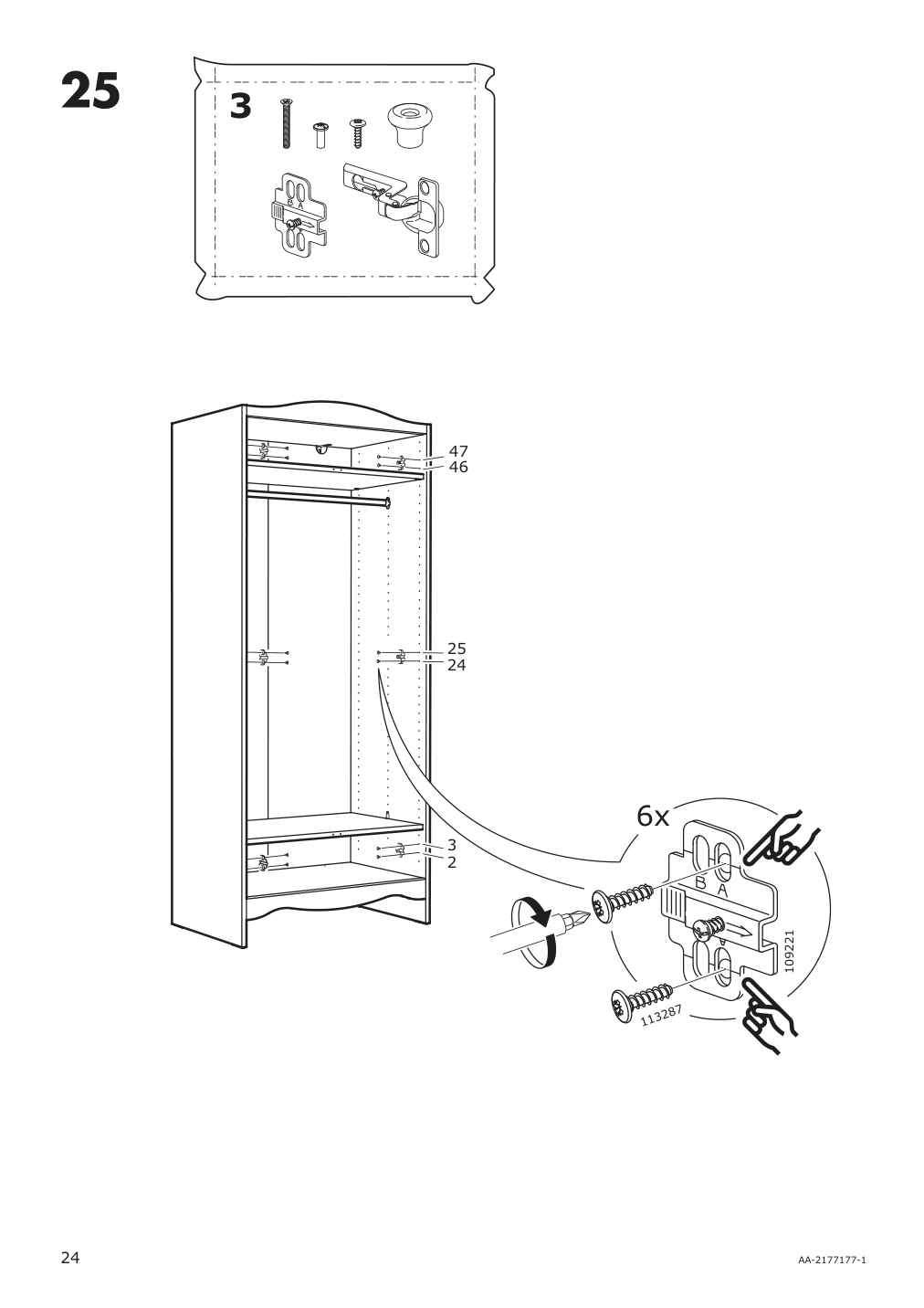 Assembly instructions for IKEA Smagoera wardrobe white | Page 24 - IKEA SMÅGÖRA wardrobe 104.608.88