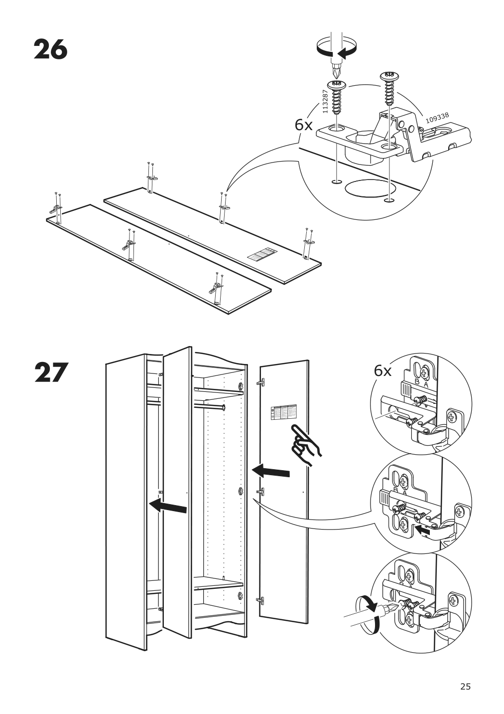 Assembly instructions for IKEA Smagoera wardrobe white | Page 25 - IKEA SMÅGÖRA 3-piece baby furniture set 195.060.33