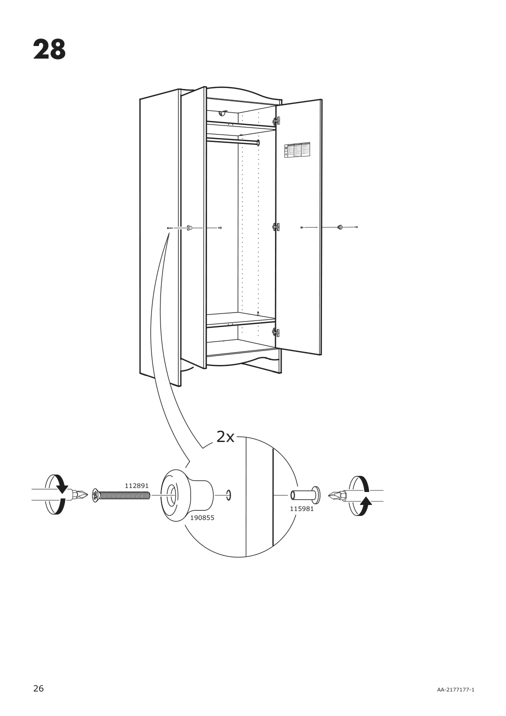 Assembly instructions for IKEA Smagoera wardrobe white | Page 26 - IKEA SMÅGÖRA 3-piece baby furniture set 195.060.33