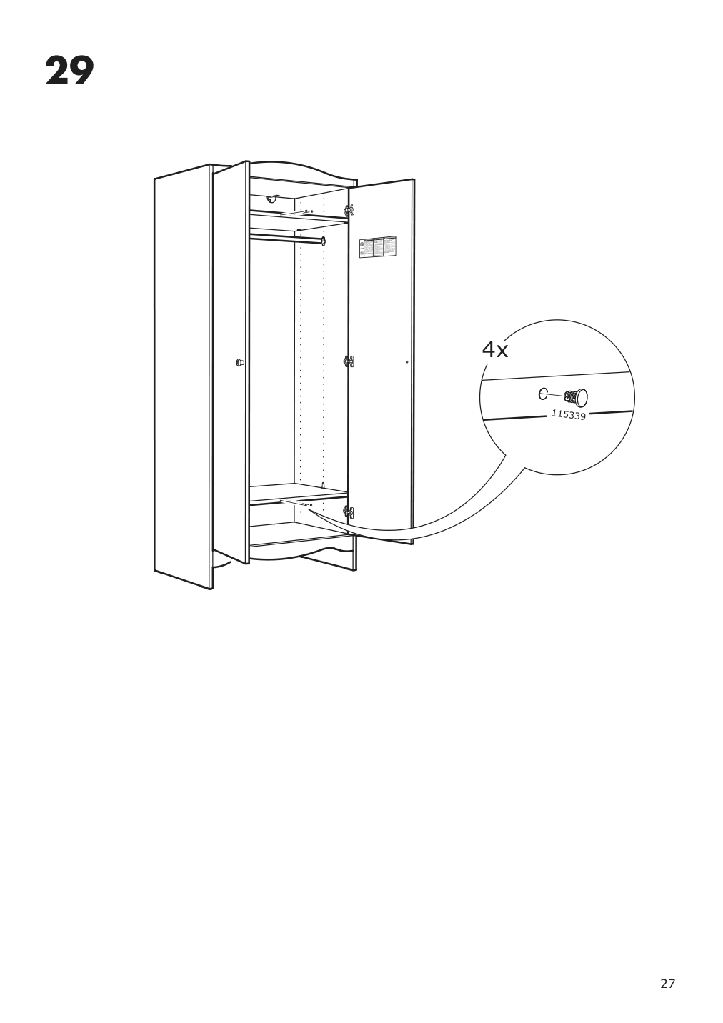 Assembly instructions for IKEA Smagoera wardrobe white | Page 27 - IKEA SMÅGÖRA 3-piece baby furniture set 195.060.33