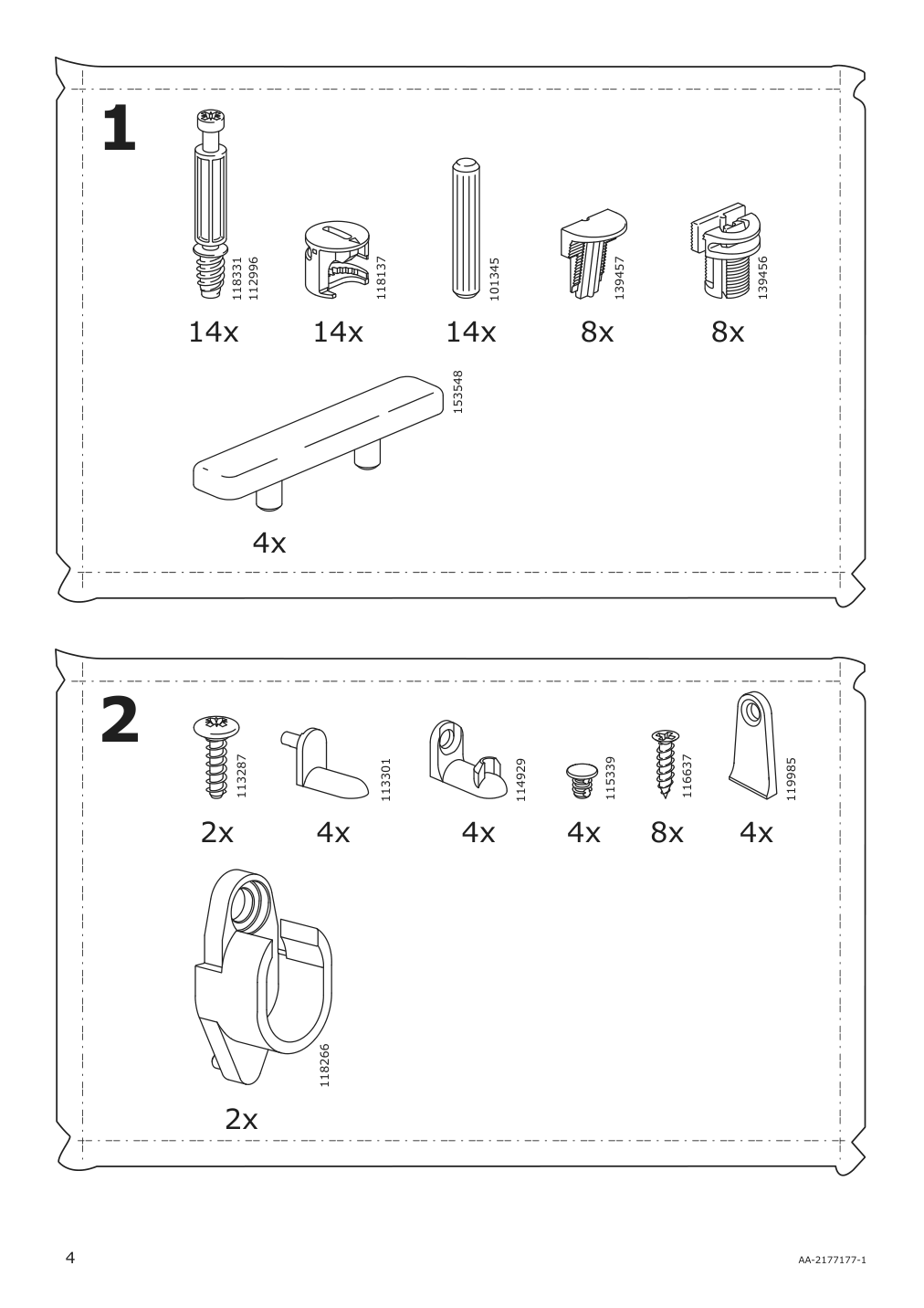 Assembly instructions for IKEA Smagoera wardrobe white | Page 4 - IKEA SMÅGÖRA 3-piece baby furniture set 195.060.33