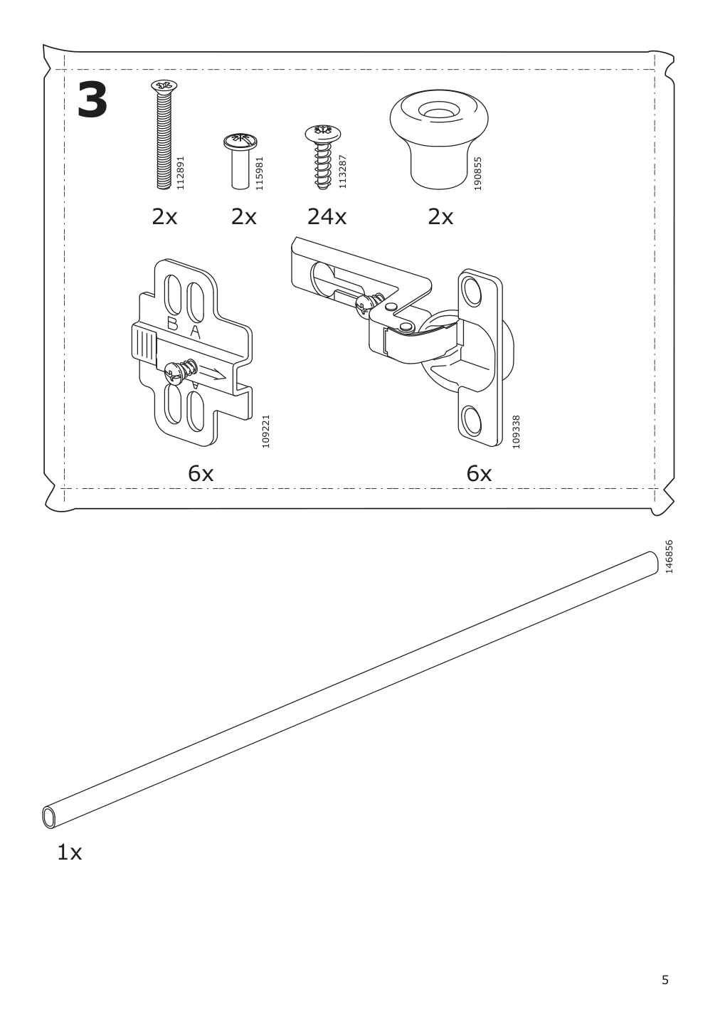 Assembly instructions for IKEA Smagoera wardrobe white | Page 5 - IKEA SMÅGÖRA 3-piece baby furniture set 195.060.33