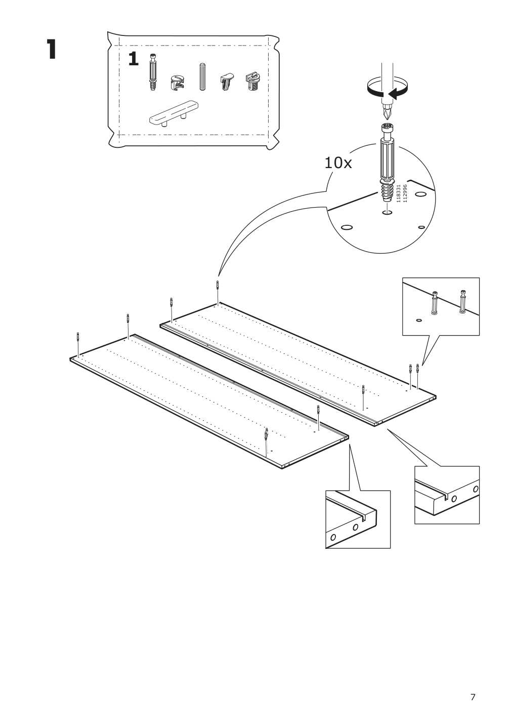 Assembly instructions for IKEA Smagoera wardrobe white | Page 7 - IKEA SMÅGÖRA wardrobe 104.608.88