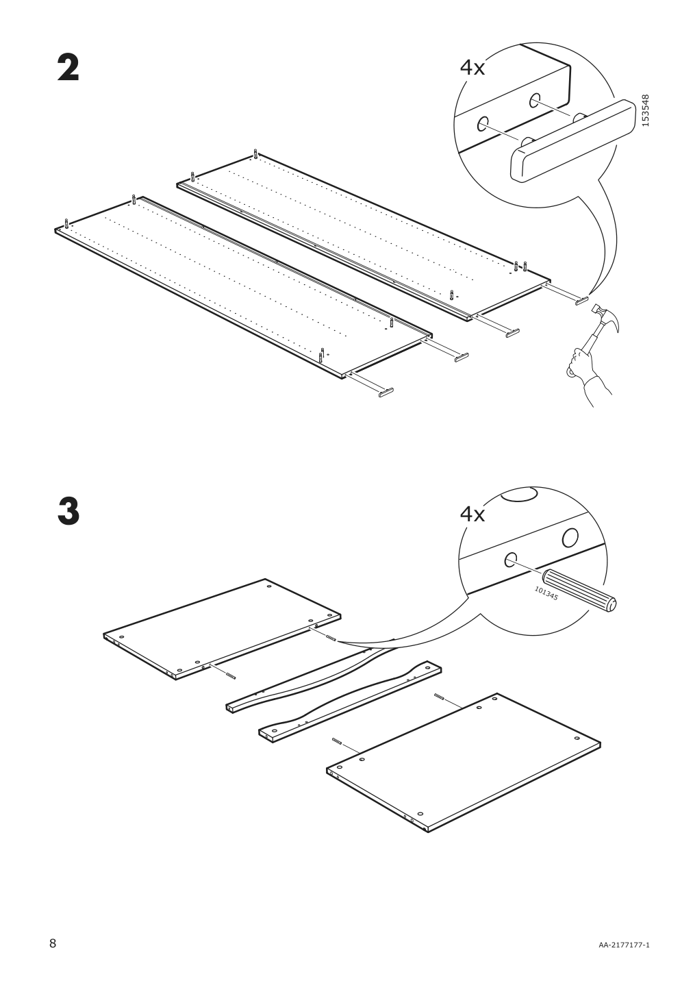 Assembly instructions for IKEA Smagoera wardrobe white | Page 8 - IKEA SMÅGÖRA wardrobe 104.608.88