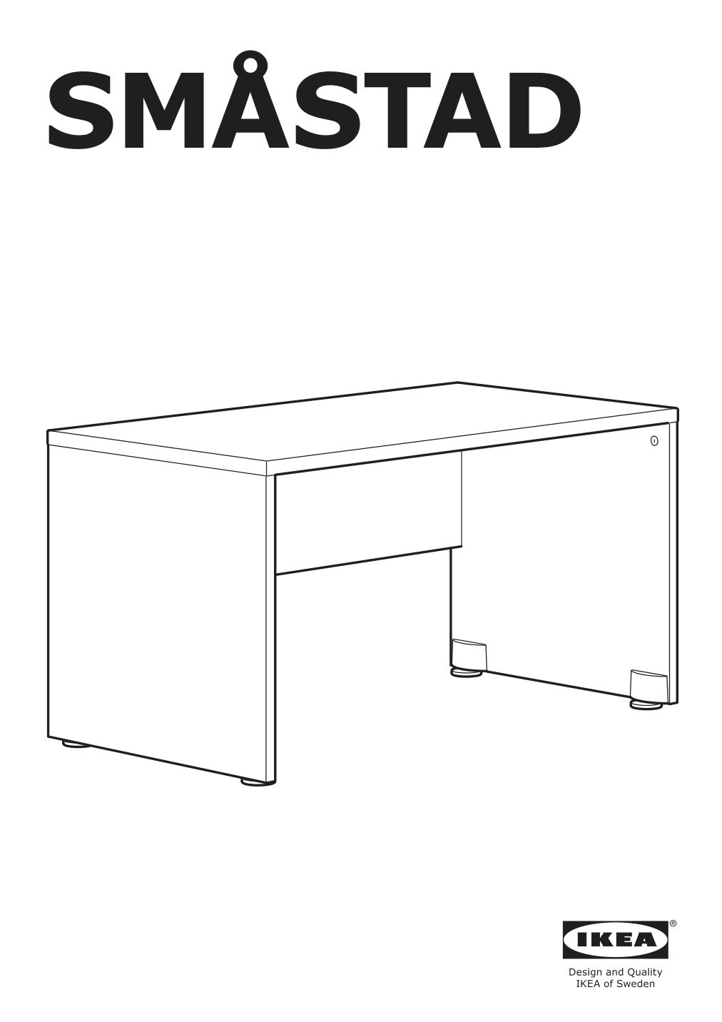 Assembly instructions for IKEA Smastad bench white | Page 1 - IKEA SMÅSTAD wardrobe with pull-out unit 694.838.16