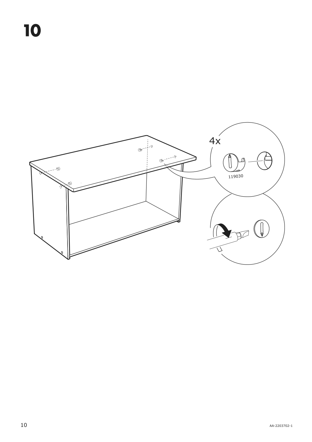 Assembly instructions for IKEA Smastad box gray | Page 10 - IKEA SMÅSTAD wardrobe with pull-out unit 694.838.16