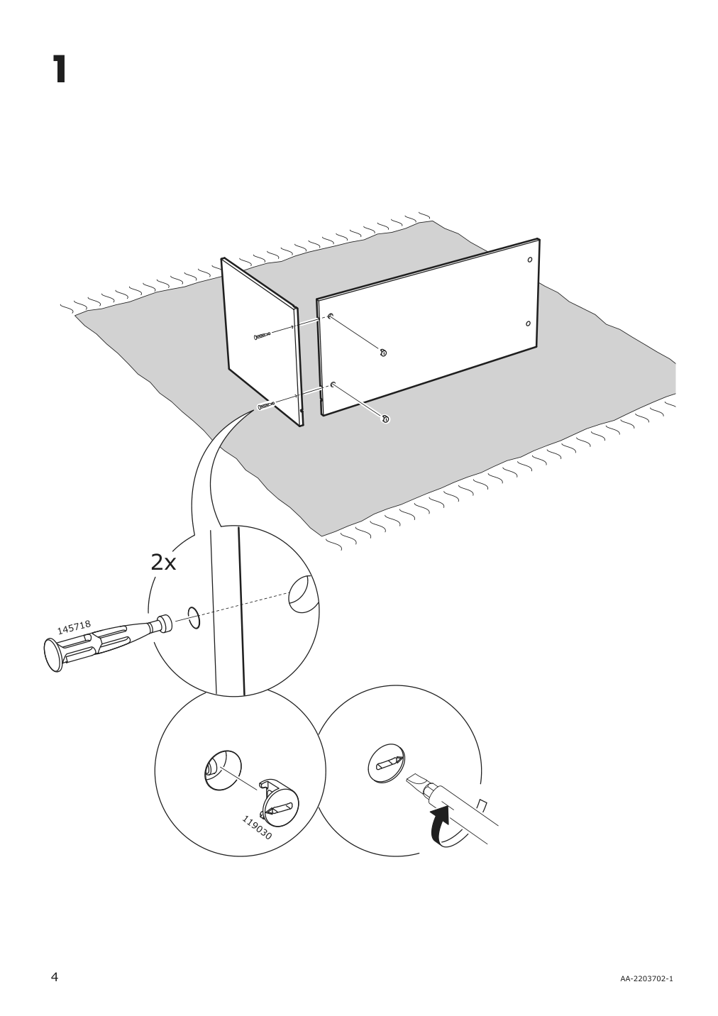 Assembly instructions for IKEA Smastad box pale pink | Page 4 - IKEA SMÅSTAD bench with toy storage 293.891.56