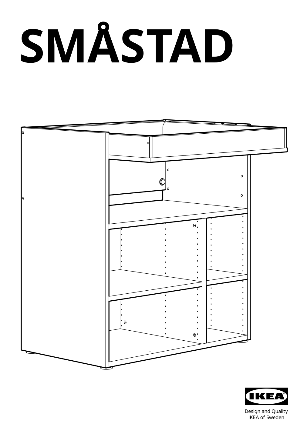 Assembly instructions for IKEA Smastad changing table desk white | Page 1 - IKEA SMÅSTAD changing table 893.922.07