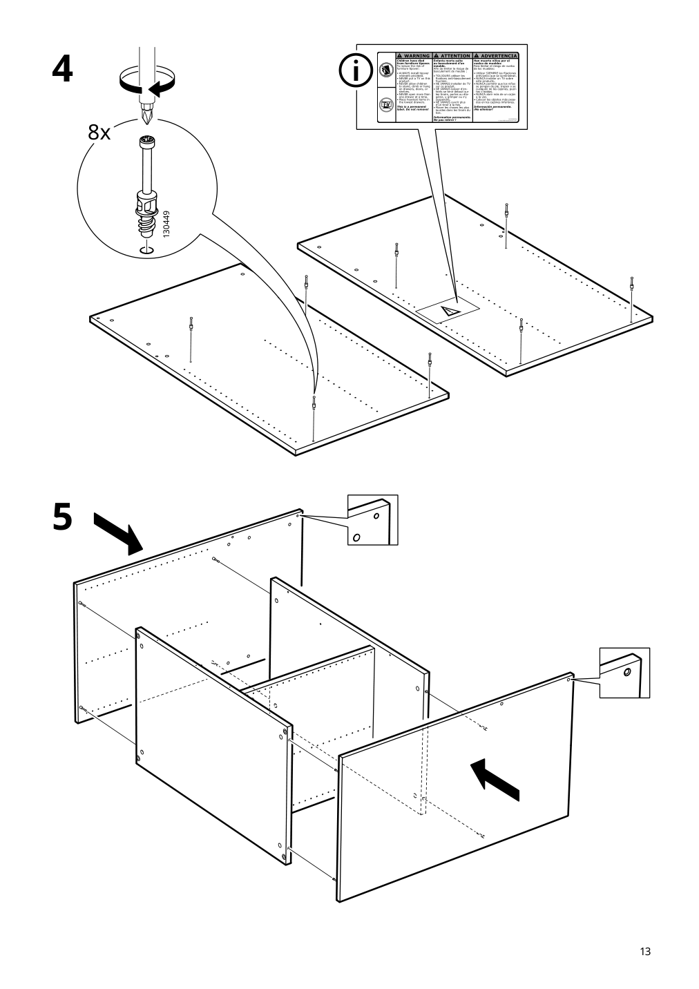 Assembly instructions for IKEA Smastad changing table desk white | Page 13 - IKEA SMÅSTAD / UPPFÖRA changing table 394.839.12