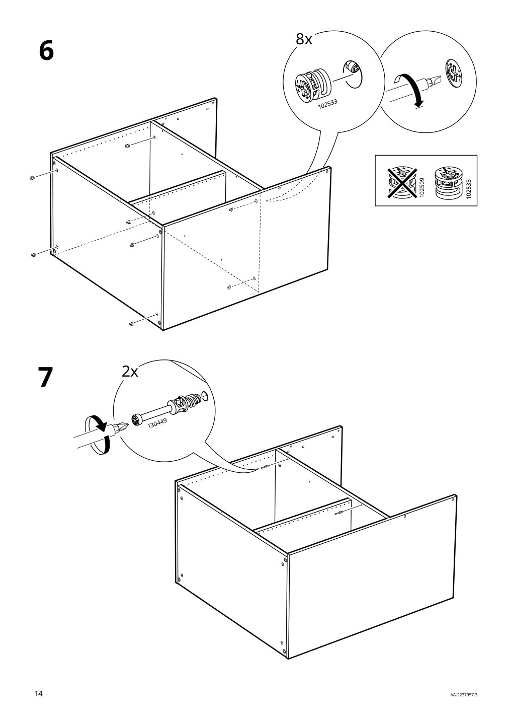 Assembly instructions for IKEA Smastad changing table desk white | Page 14 - IKEA SMÅSTAD / UPPFÖRA storage combination 994.287.48