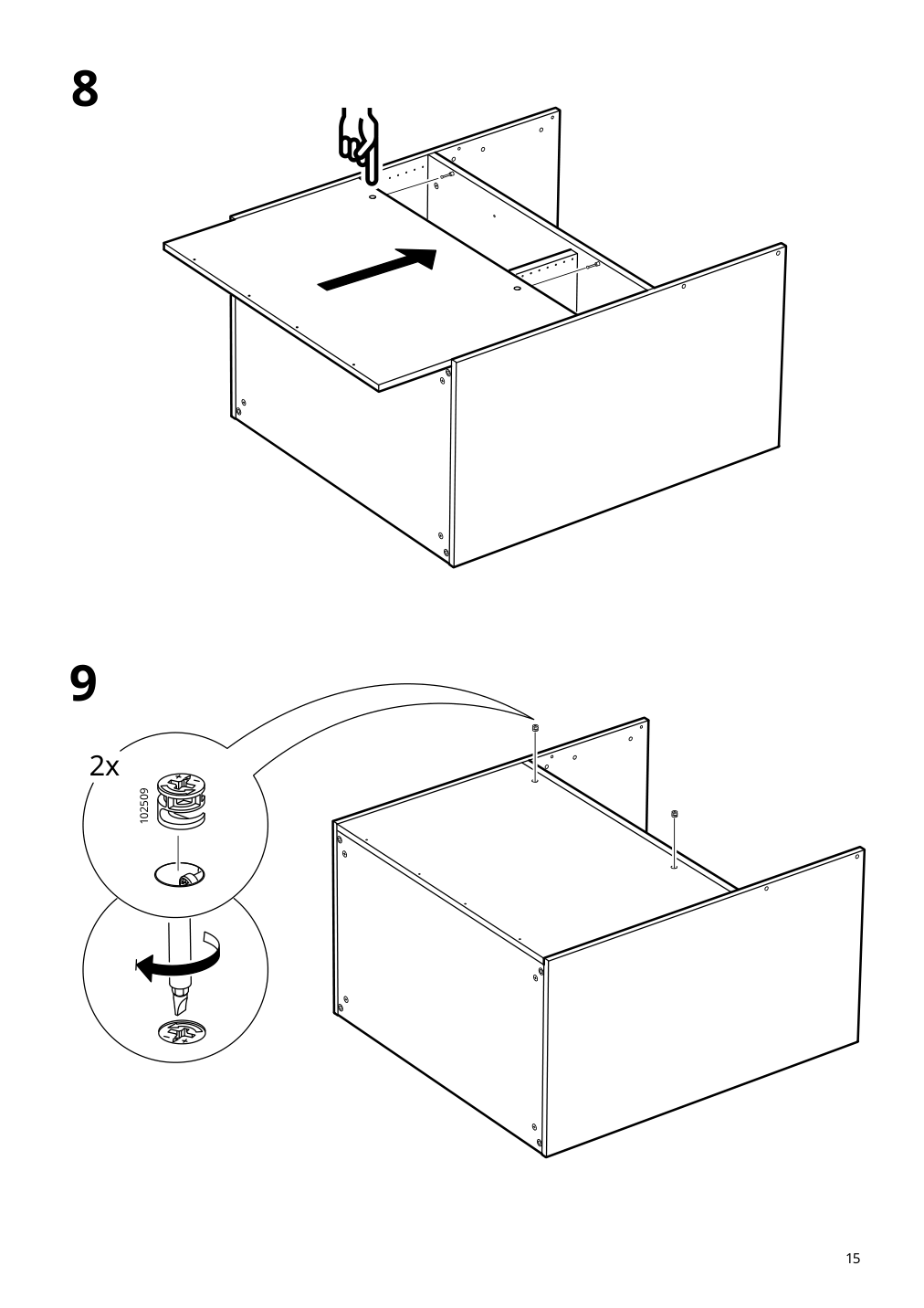 Assembly instructions for IKEA Smastad changing table desk white | Page 15 - IKEA SMÅSTAD / UPPFÖRA changing table 494.839.78