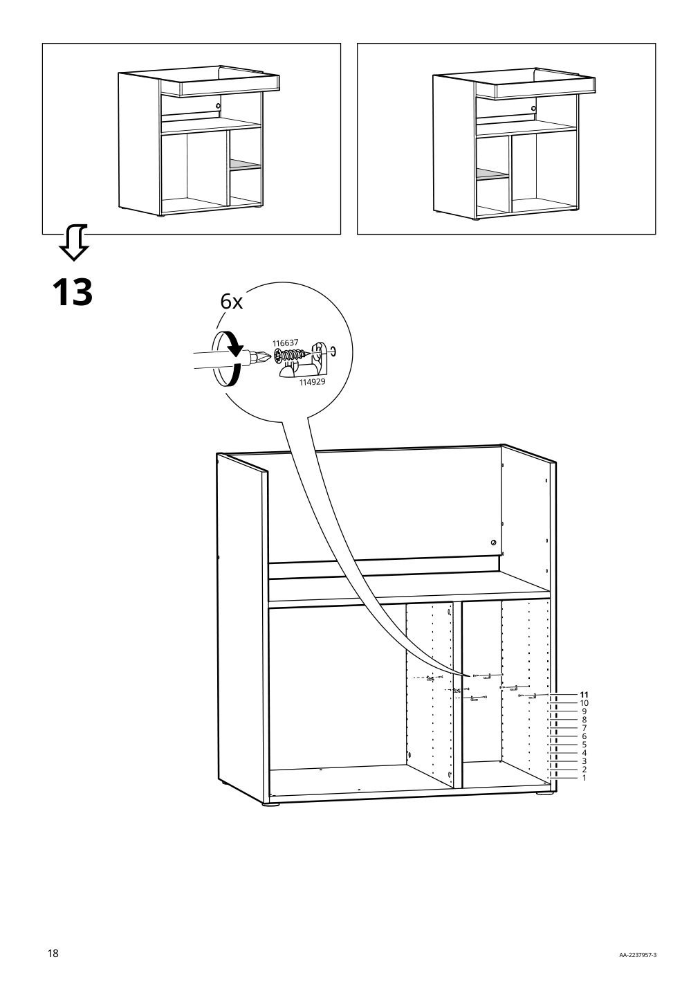 Assembly instructions for IKEA Smastad changing table desk white | Page 18 - IKEA SMÅSTAD / UPPFÖRA changing table 094.839.18