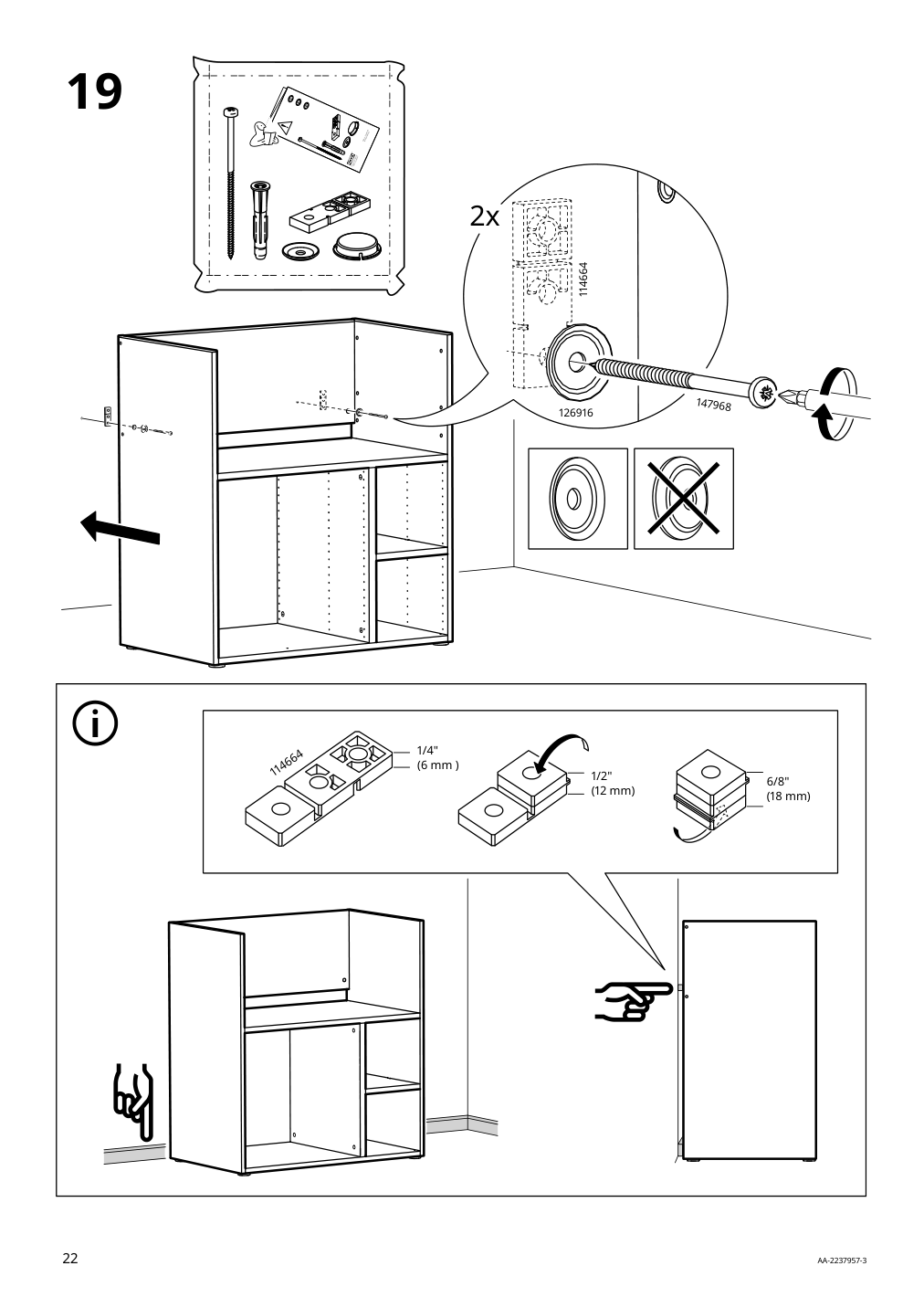 Assembly instructions for IKEA Smastad changing table desk white | Page 22 - IKEA SMÅSTAD / UPPFÖRA storage combination 594.311.73