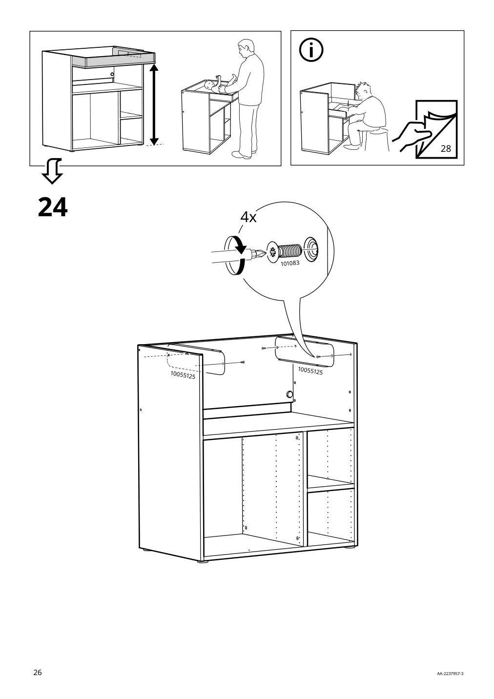 Assembly instructions for IKEA Smastad changing table desk white | Page 26 - IKEA SMÅSTAD desk 193.922.58