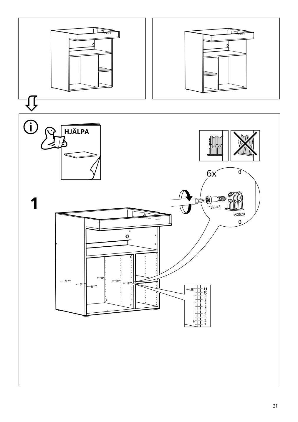 Assembly instructions for IKEA Smastad changing table desk white | Page 31 - IKEA SMÅSTAD / UPPFÖRA changing table 394.839.12