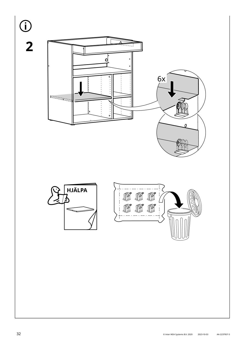 Assembly instructions for IKEA Smastad changing table desk white | Page 32 - IKEA SMÅSTAD / UPPFÖRA storage combination 794.312.09