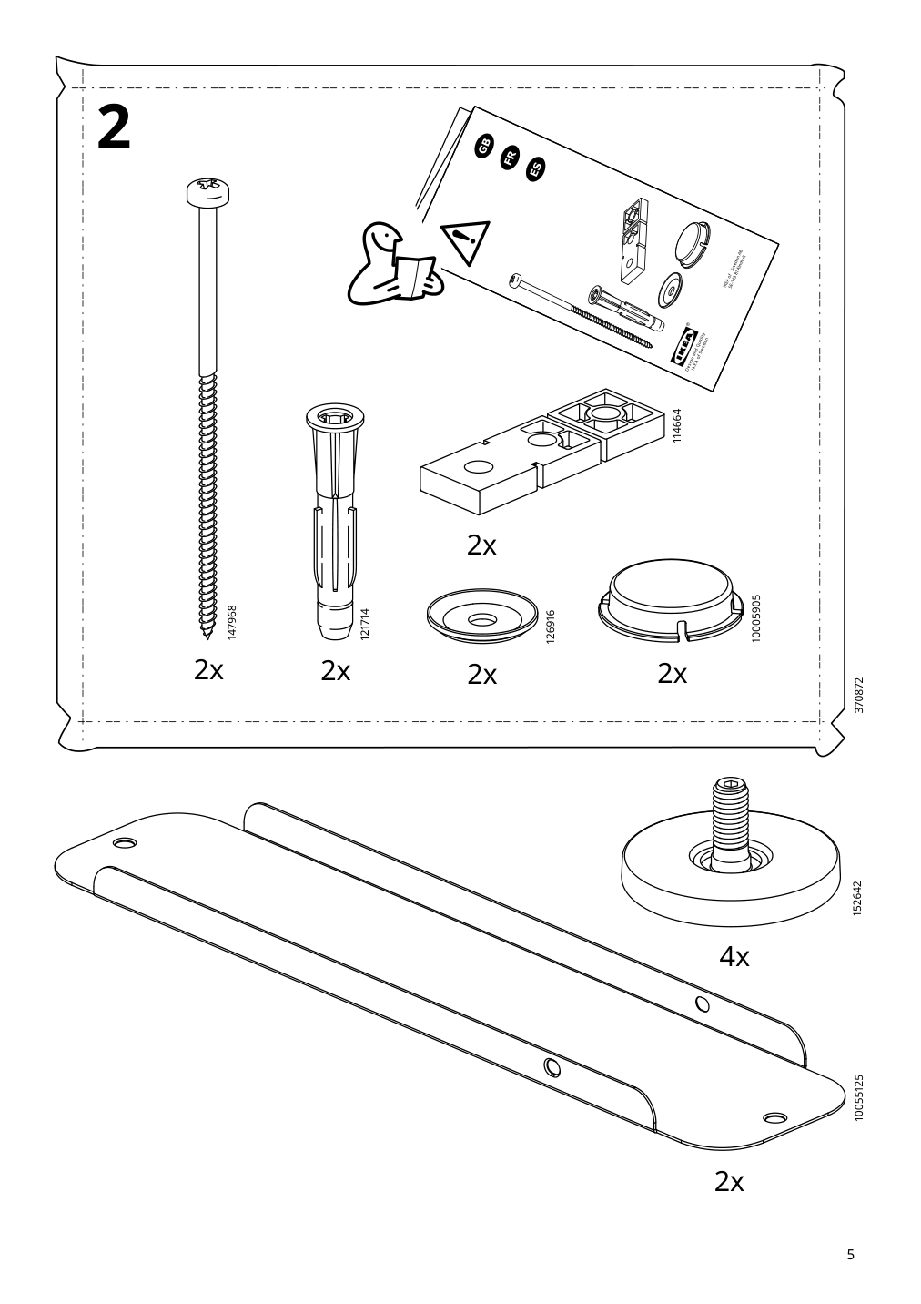 Assembly instructions for IKEA Smastad changing table desk white | Page 5 - IKEA SMÅSTAD / UPPFÖRA changing table 494.839.78