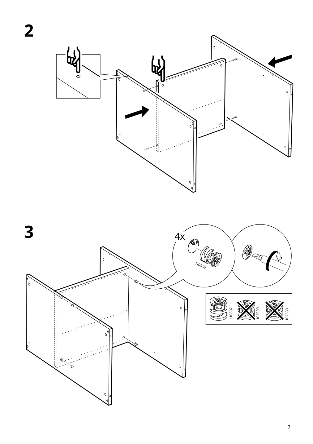 Assembly instructions for IKEA Smastad changing table desk white | Page 7 - IKEA SMÅSTAD / UPPFÖRA storage combination 794.312.09