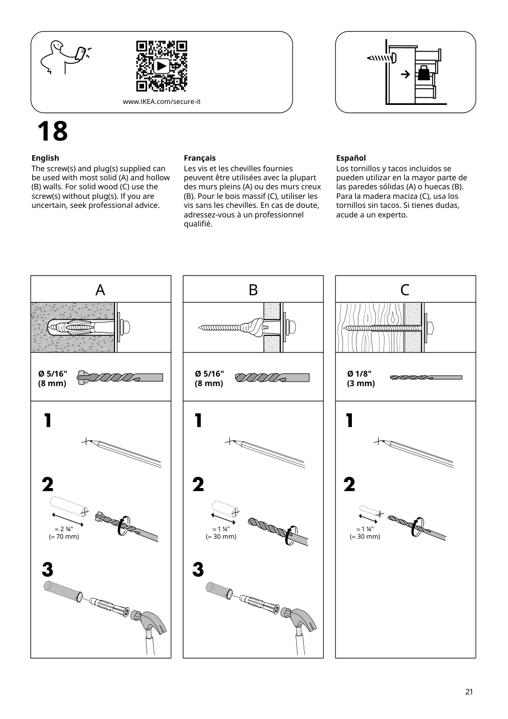 Assembly instructions for IKEA Smastad changing table desk white | Page 21 - IKEA SMÅSTAD / UPPFÖRA storage combination 795.837.16