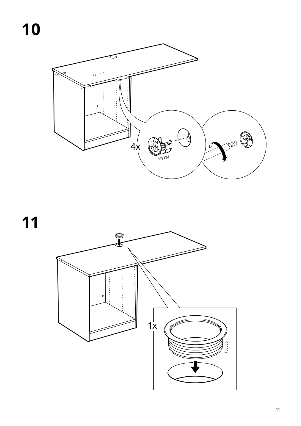 Assembly instructions for IKEA Smastad loft bed frame desk and storage white | Page 11 - IKEA SMÅSTAD loft bed 094.374.36