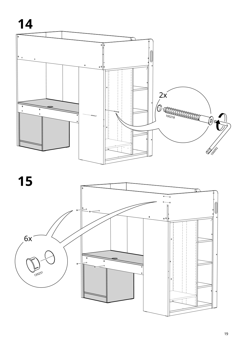 Assembly instructions for IKEA Smastad loft bed frame desk and storage white | Page 19 - IKEA SMÅSTAD loft bed 794.374.52