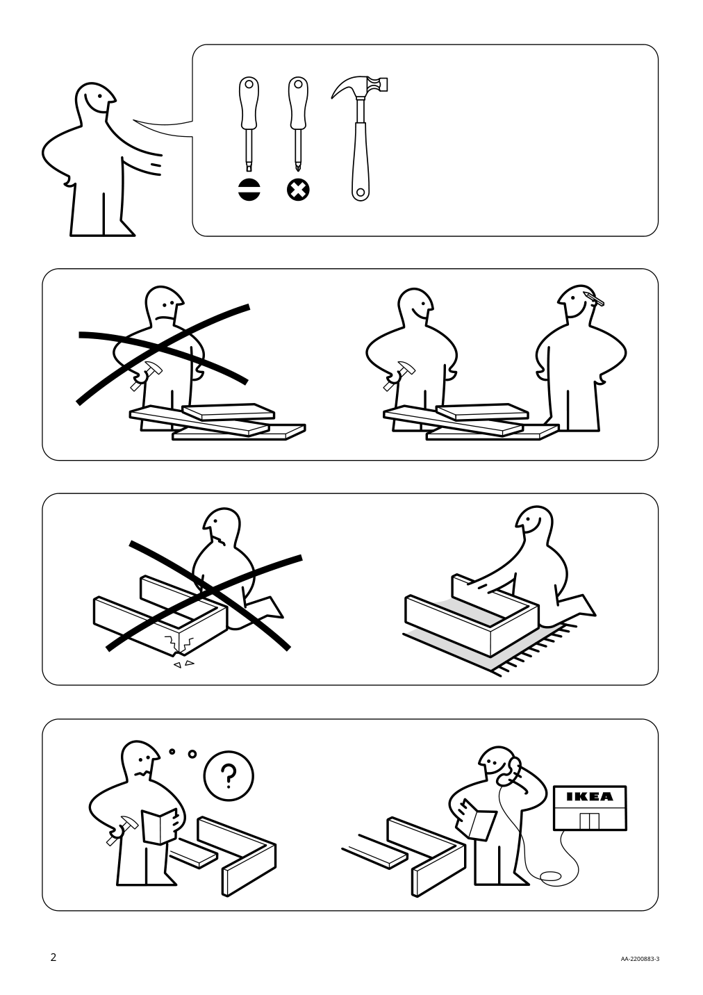 Assembly instructions for IKEA Smastad loft bed frame desk and storage white | Page 2 - IKEA SMÅSTAD loft bed 894.355.94