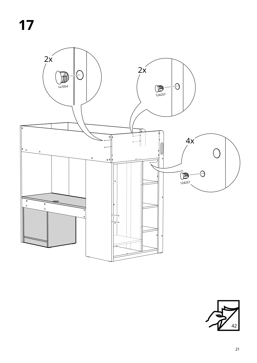 Assembly instructions for IKEA Smastad loft bed frame desk and storage white | Page 21 - IKEA SMÅSTAD loft bed 794.374.52