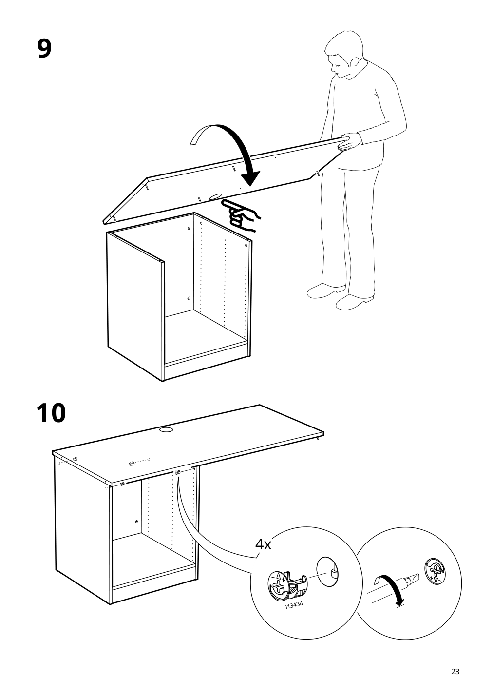 Assembly instructions for IKEA Smastad loft bed frame desk and storage white | Page 23 - IKEA SMÅSTAD loft bed 894.355.94