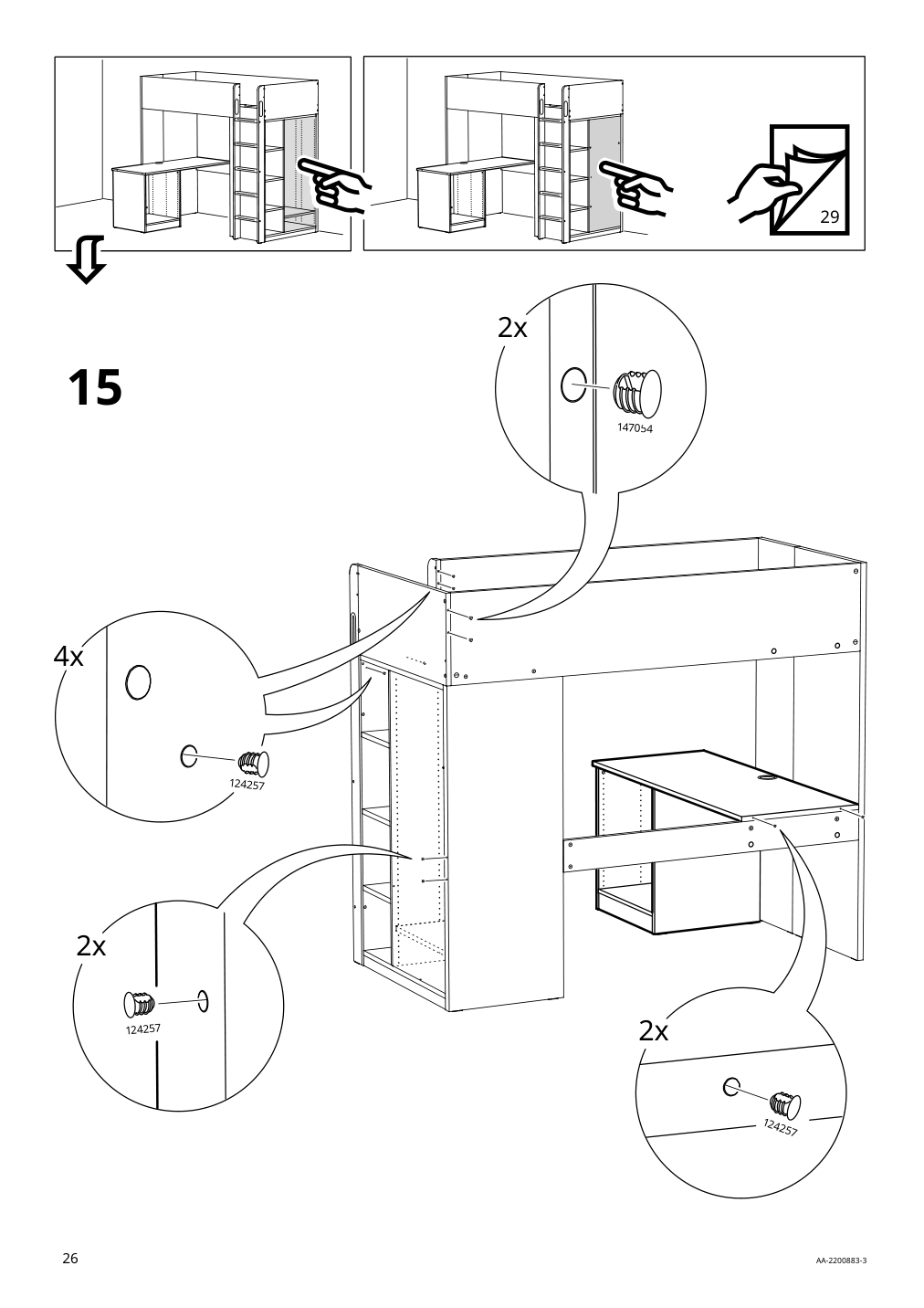 Assembly instructions for IKEA Smastad loft bed frame desk and storage white | Page 26 - IKEA SMÅSTAD loft bed 695.202.58