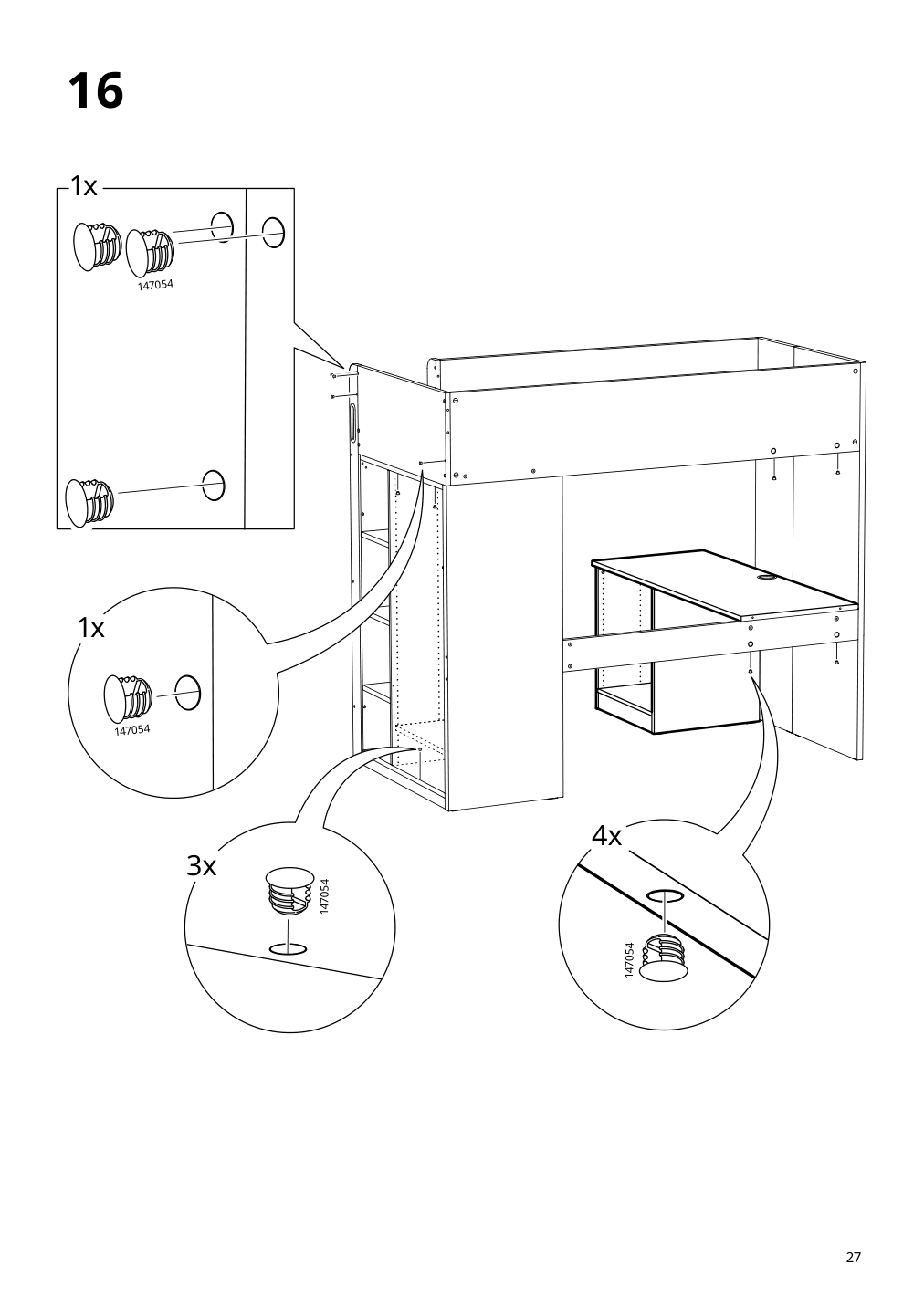 Assembly instructions for IKEA Smastad loft bed frame desk and storage white | Page 27 - IKEA SMÅSTAD loft bed 895.202.19