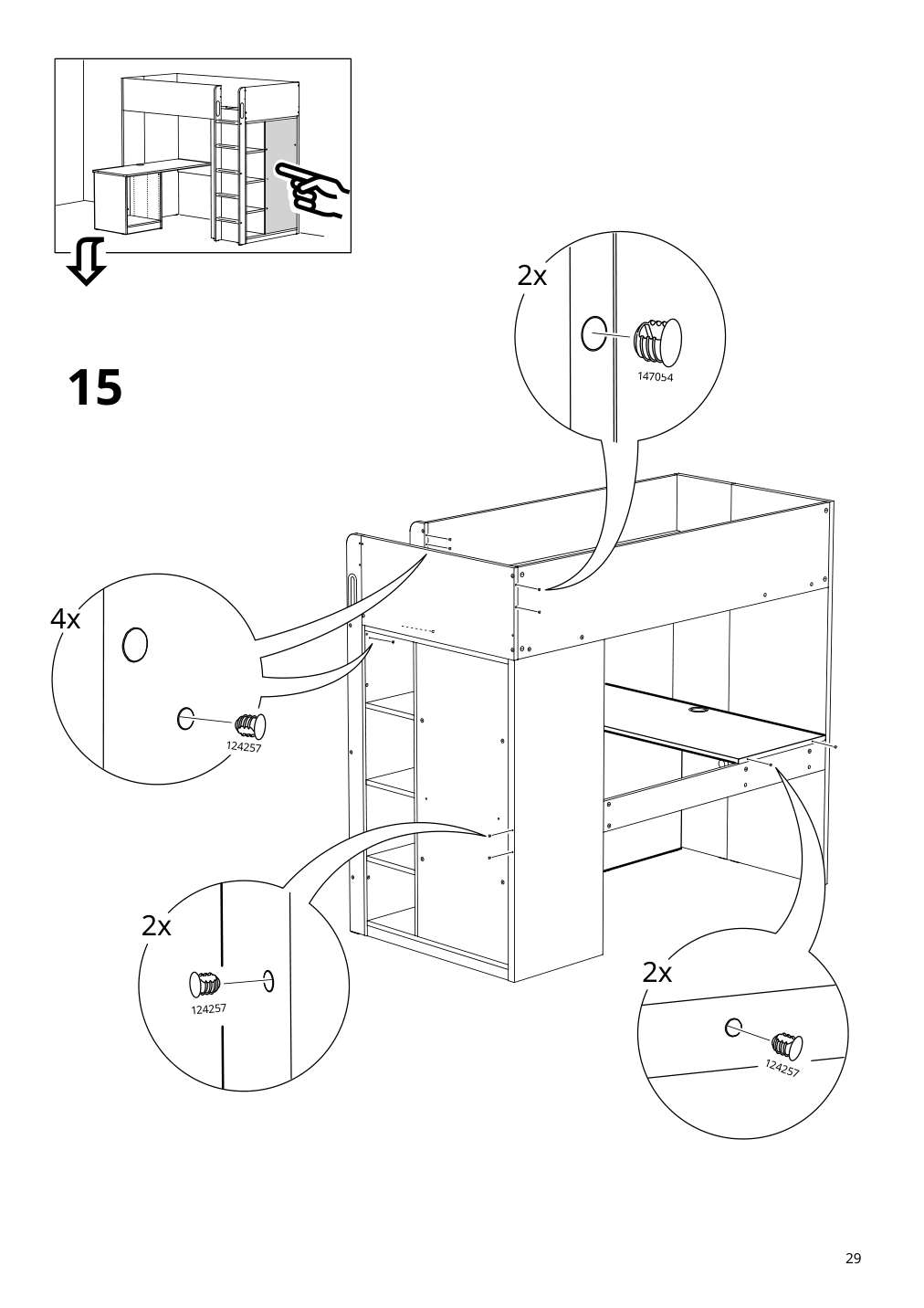 Assembly instructions for IKEA Smastad loft bed frame desk and storage white | Page 29 - IKEA SMÅSTAD loft bed 895.202.19