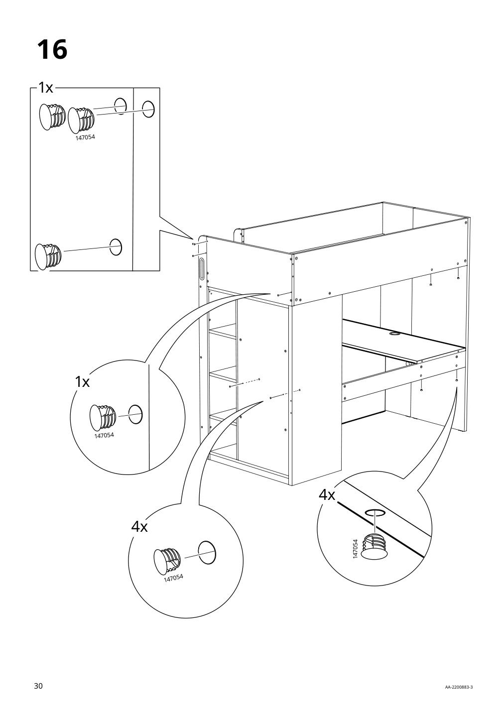 Assembly instructions for IKEA Smastad loft bed frame desk and storage white | Page 30 - IKEA SMÅSTAD loft bed 895.202.19