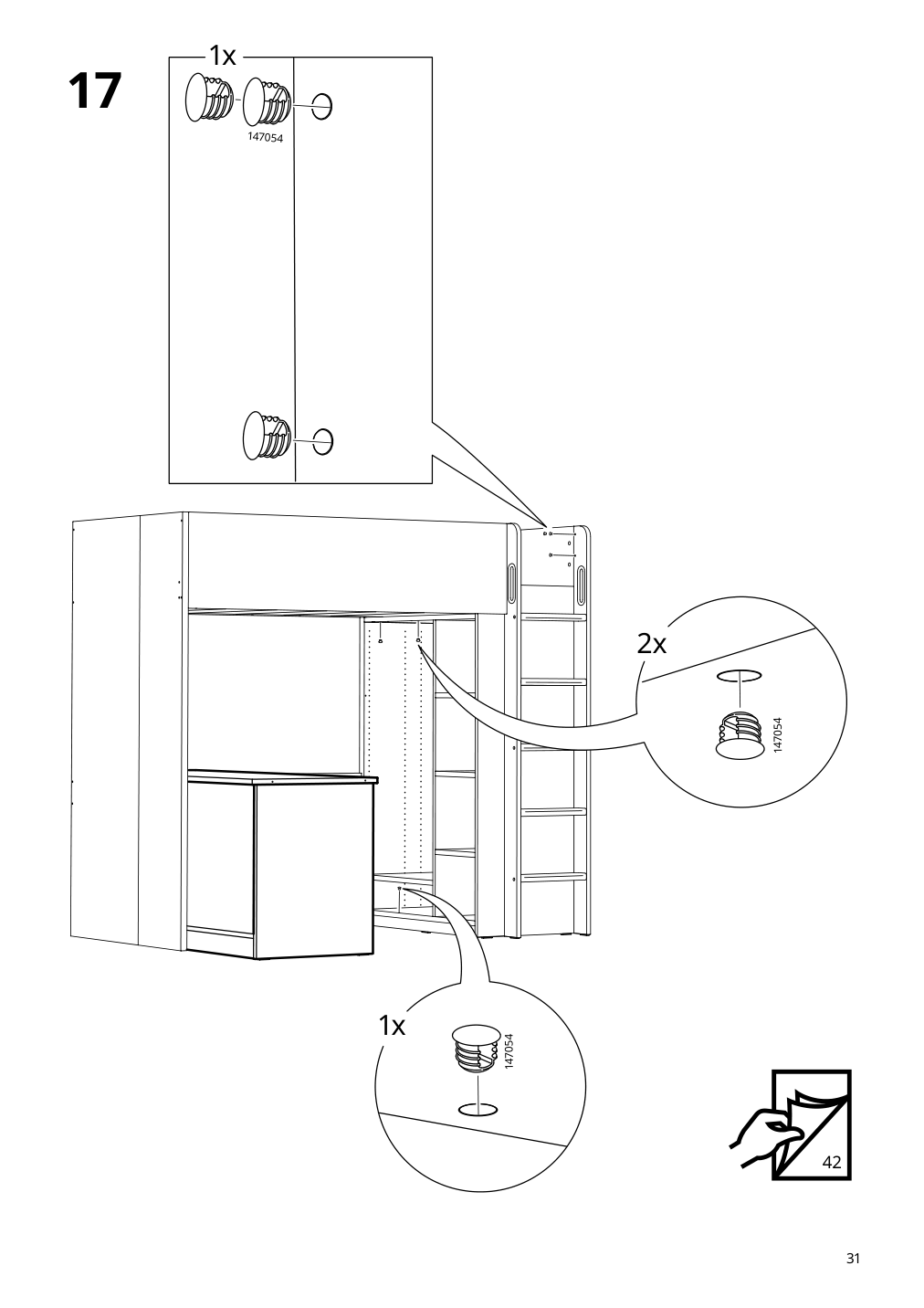 Assembly instructions for IKEA Smastad loft bed frame desk and storage white | Page 31 - IKEA SMÅSTAD loft bed 794.374.52