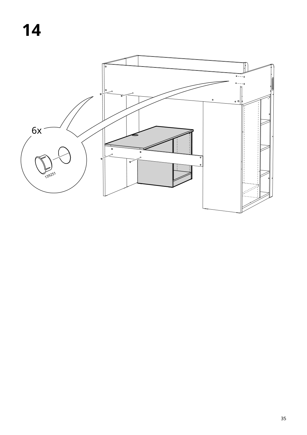 Assembly instructions for IKEA Smastad loft bed frame desk and storage white | Page 35 - IKEA SMÅSTAD loft bed 194.354.89