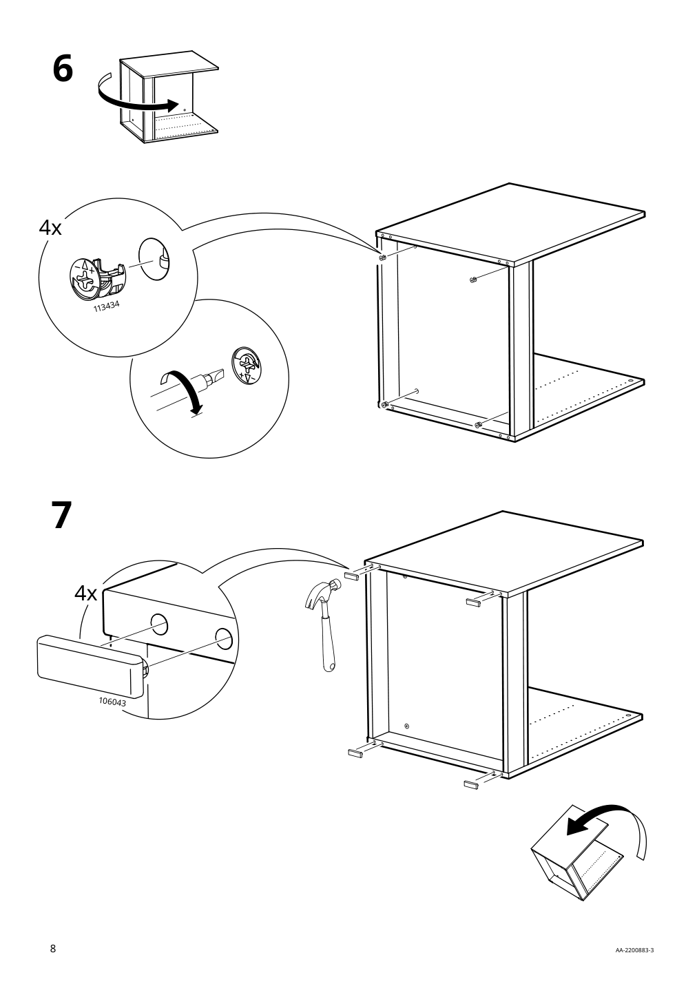 Assembly instructions for IKEA Smastad loft bed frame desk and storage white | Page 8 - IKEA SMÅSTAD loft bed 695.202.58