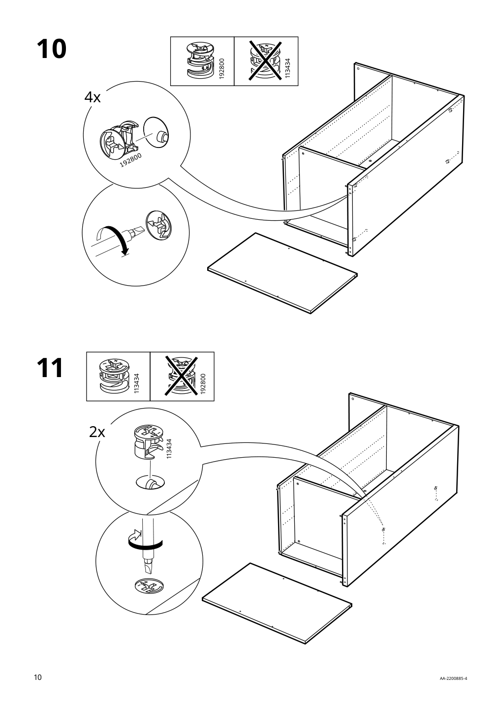 Assembly instructions for IKEA Smastad loft bed frame desk and storage white | Page 10 - IKEA SMÅSTAD loft bed 895.202.19