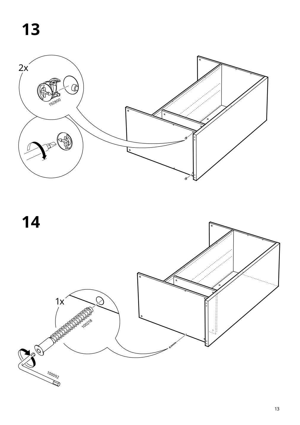 Assembly instructions for IKEA Smastad loft bed frame desk and storage white | Page 13 - IKEA SMÅSTAD loft bed frame, desk and storage 504.540.36