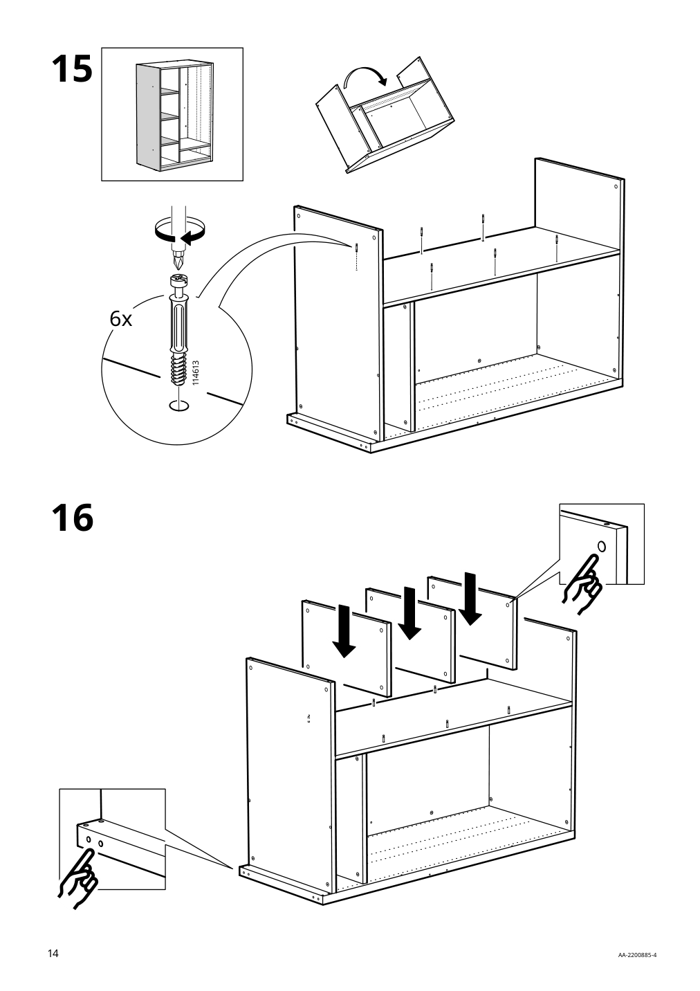 Assembly instructions for IKEA Smastad loft bed frame desk and storage white | Page 14 - IKEA SMÅSTAD loft bed 894.355.94