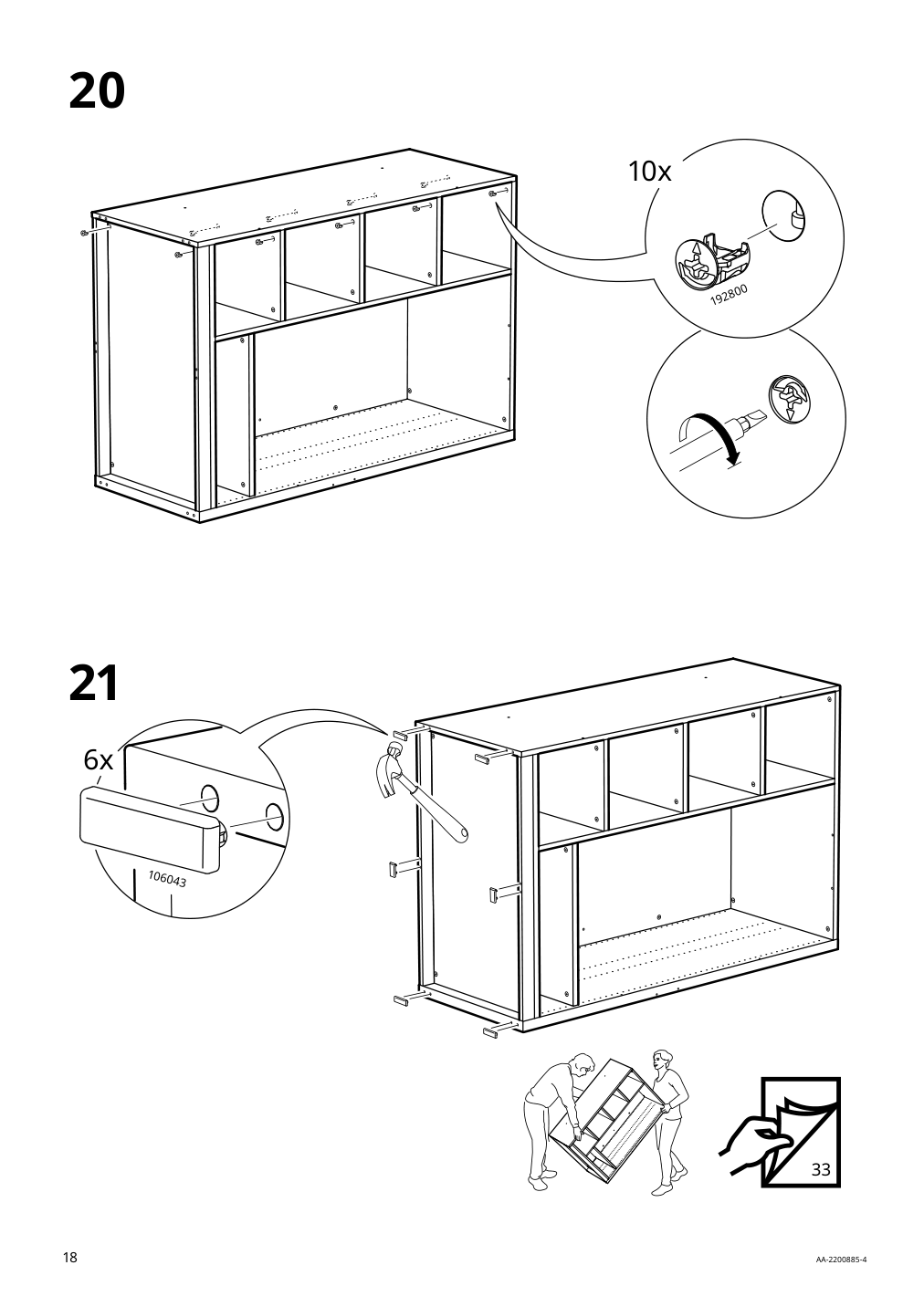 Assembly instructions for IKEA Smastad loft bed frame desk and storage white | Page 18 - IKEA SMÅSTAD loft bed 794.374.52