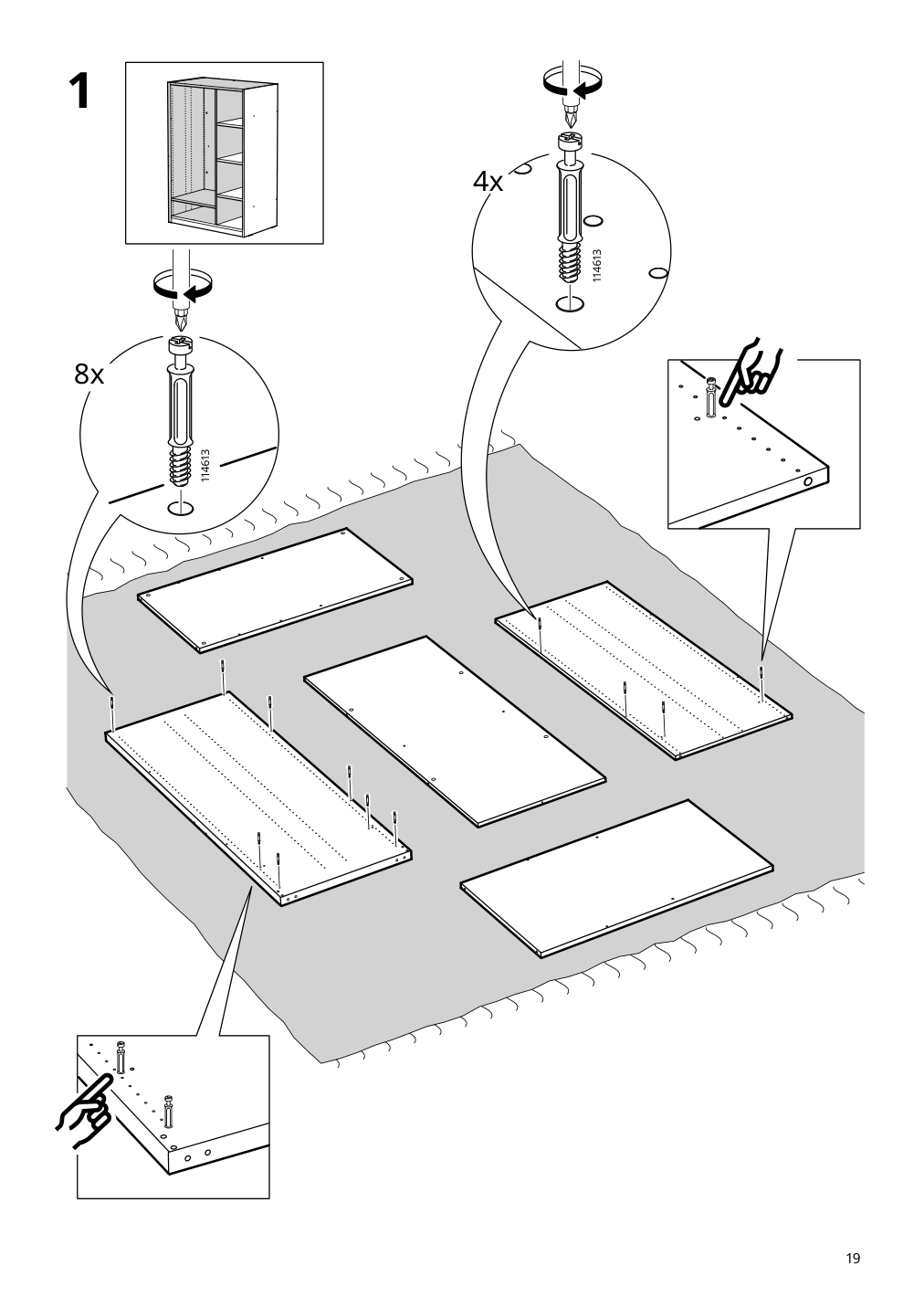 Assembly instructions for IKEA Smastad loft bed frame desk and storage white | Page 19 - IKEA SMÅSTAD loft bed 894.355.94