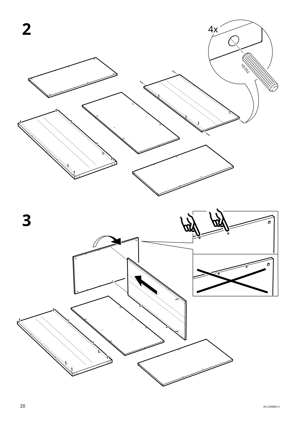 Assembly instructions for IKEA Smastad loft bed frame desk and storage white | Page 20 - IKEA SMÅSTAD loft bed 894.355.94