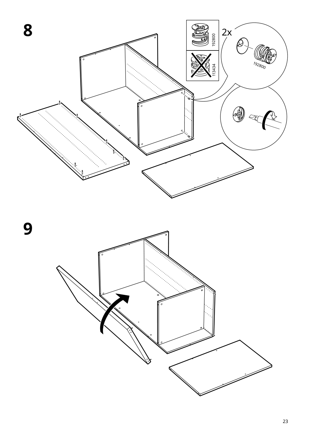 Assembly instructions for IKEA Smastad loft bed frame desk and storage white | Page 23 - IKEA SMÅSTAD loft bed 894.355.94