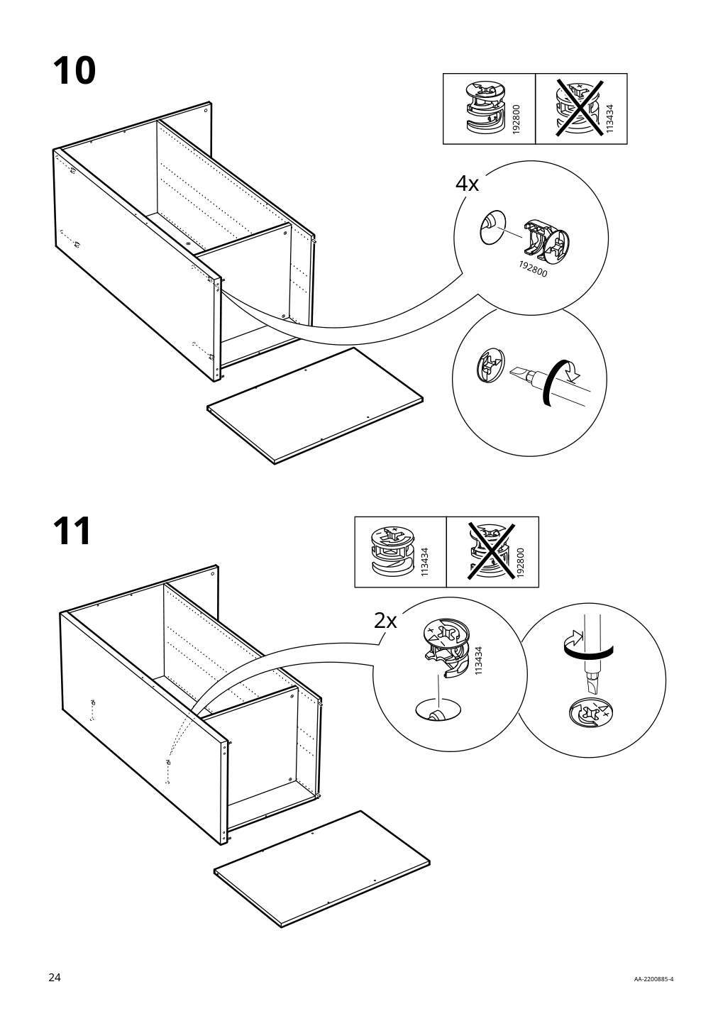 Assembly instructions for IKEA Smastad loft bed frame desk and storage white | Page 24 - IKEA SMÅSTAD loft bed 894.355.94