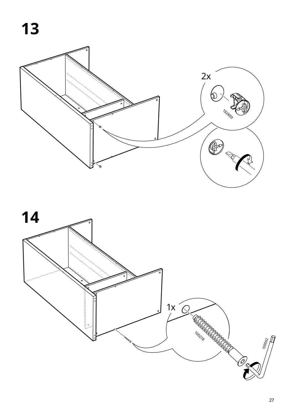 Assembly instructions for IKEA Smastad loft bed frame desk and storage white | Page 27 - IKEA SMÅSTAD loft bed 094.374.36