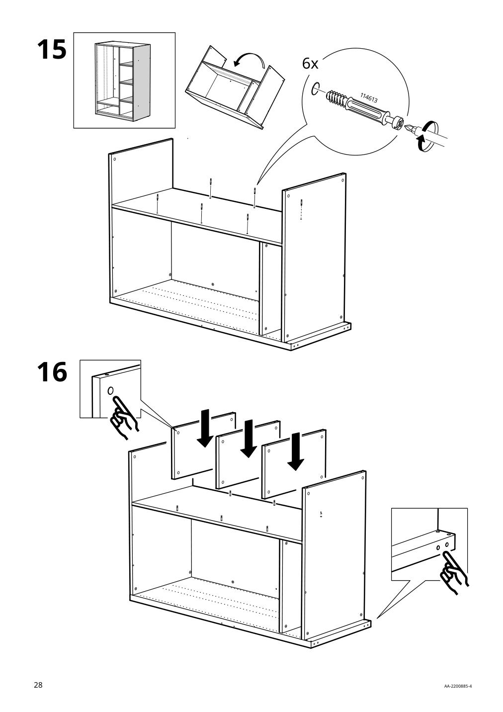 Assembly instructions for IKEA Smastad loft bed frame desk and storage white | Page 28 - IKEA SMÅSTAD loft bed 894.355.94