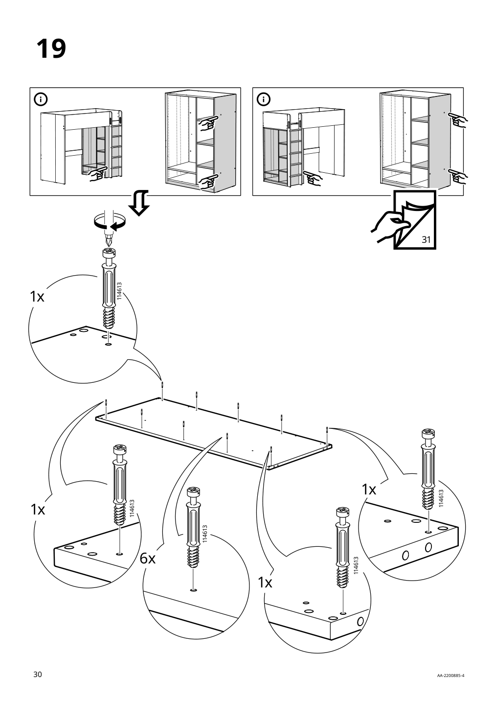 Assembly instructions for IKEA Smastad loft bed frame desk and storage white | Page 30 - IKEA SMÅSTAD loft bed 794.374.52