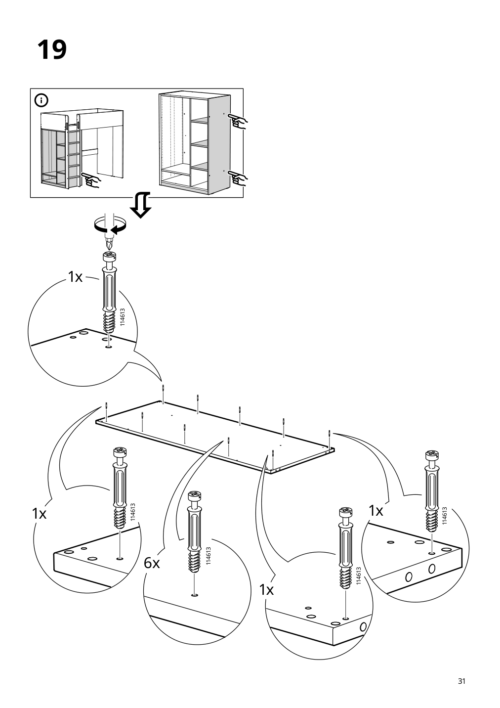 Assembly instructions for IKEA Smastad loft bed frame desk and storage white | Page 31 - IKEA SMÅSTAD loft bed frame, desk and storage 504.540.36