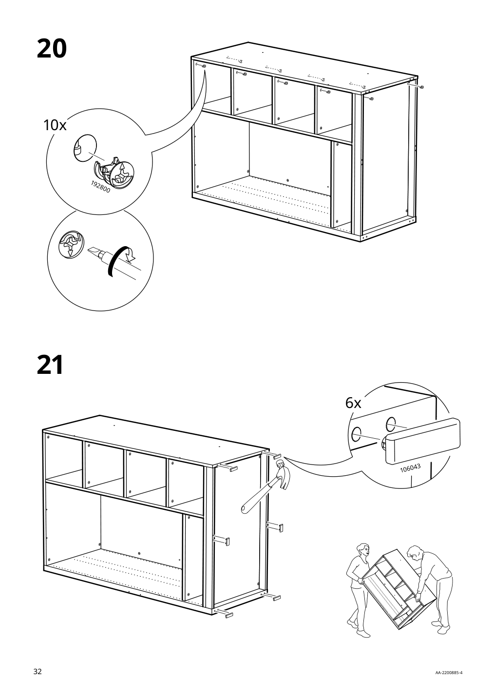 Assembly instructions for IKEA Smastad loft bed frame desk and storage white | Page 32 - IKEA SMÅSTAD loft bed 894.355.94