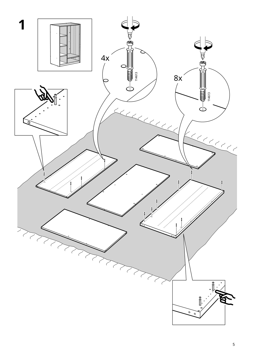 Assembly instructions for IKEA Smastad loft bed frame desk and storage white | Page 5 - IKEA SMÅSTAD loft bed 794.374.52