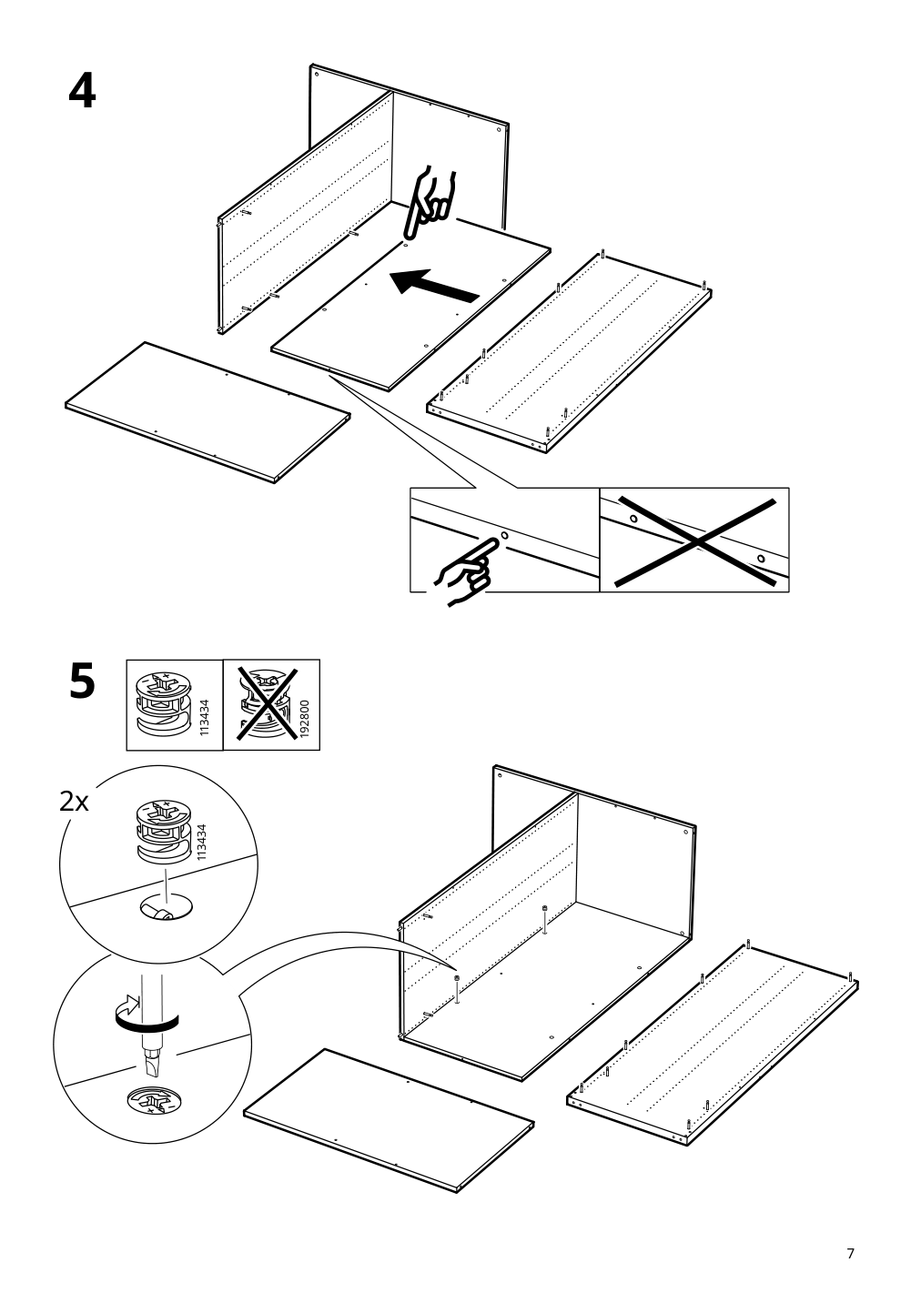 Assembly instructions for IKEA Smastad loft bed frame desk and storage white | Page 7 - IKEA SMÅSTAD loft bed 894.355.94